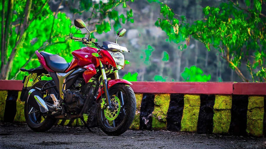 Fundode tela de Moto CB Vermelha.