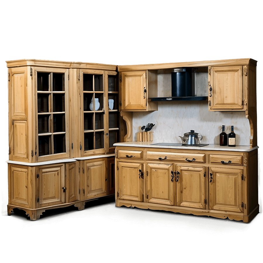 French Country Kitchen Cabinets PNG msm
