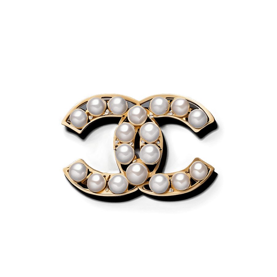 Chanel Logo with Pearls PNG 05232024