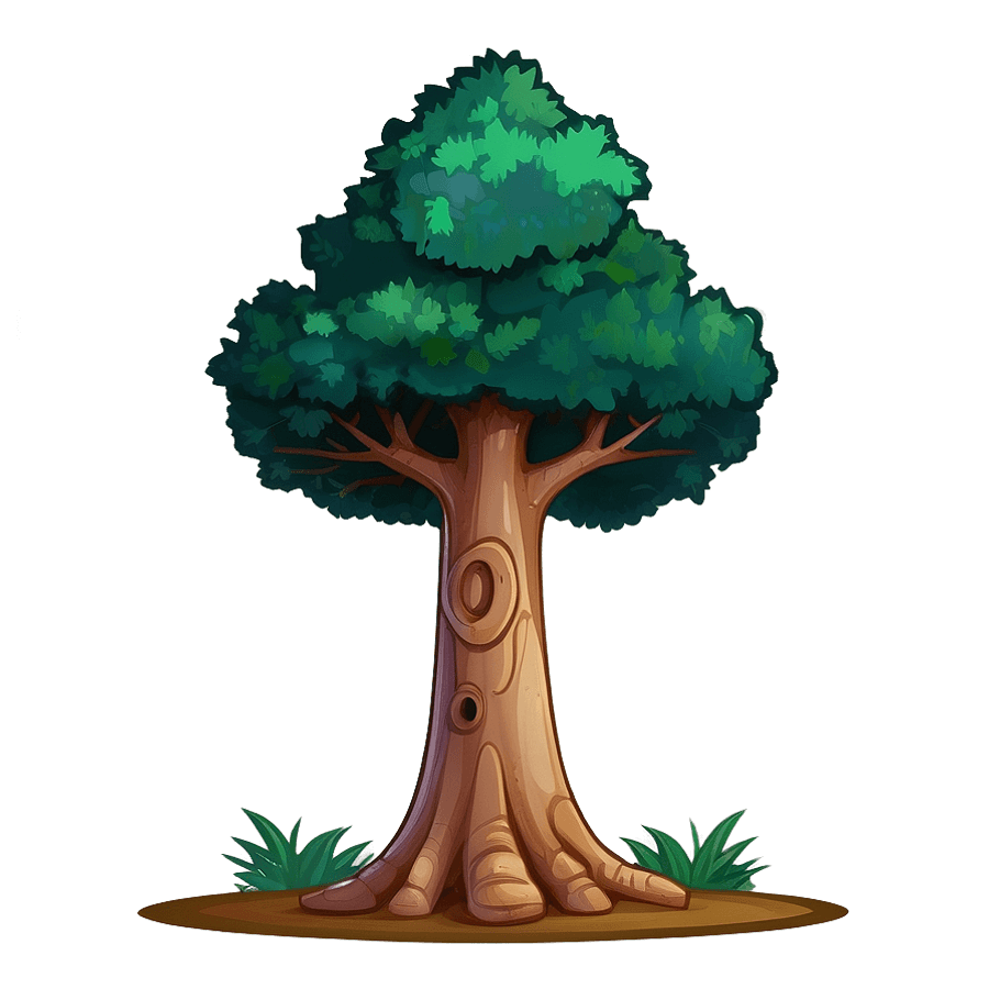 Cartoon Forest Tree PNG cyb51