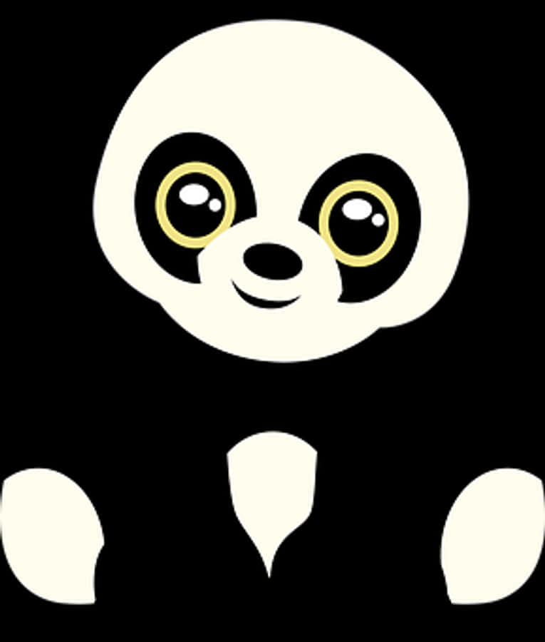 Cute Cartoon Panda Face