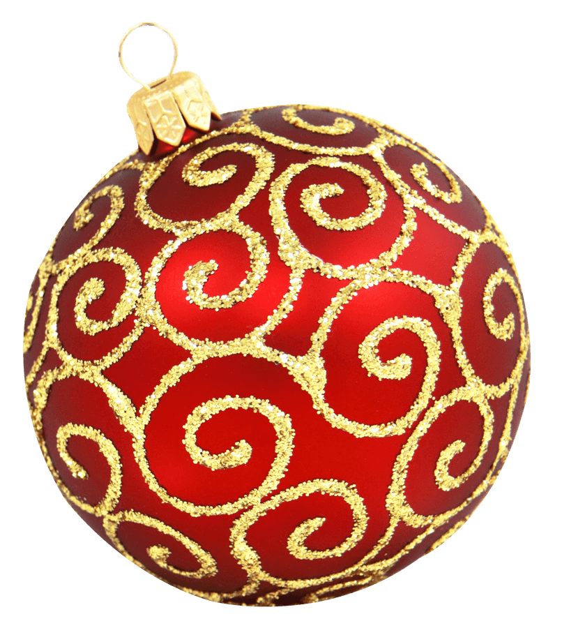 Red Gold Christmas Ornament