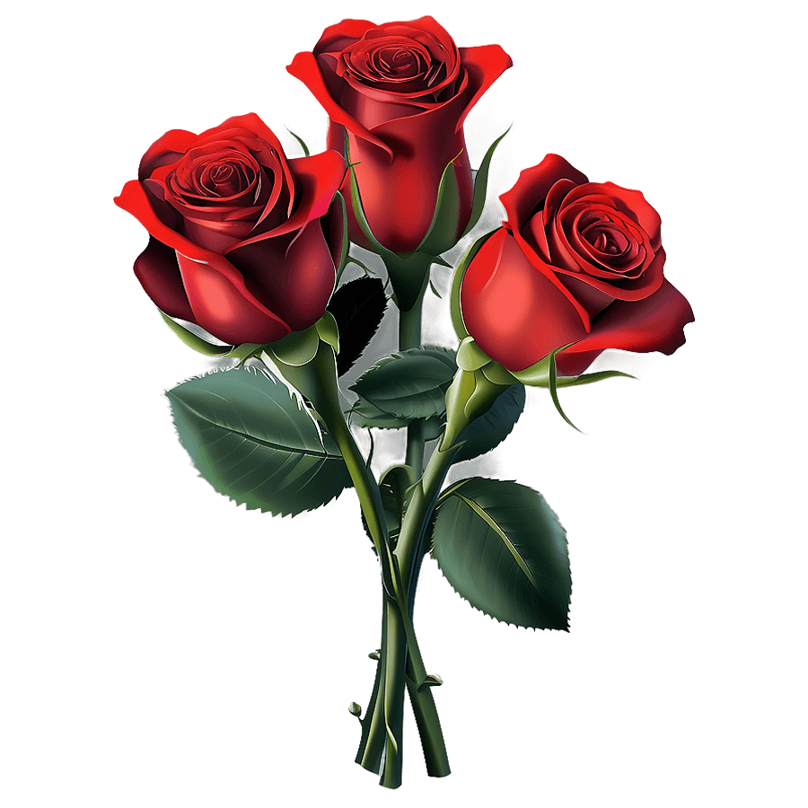 Red Roses for Valentine's PNG 06202024