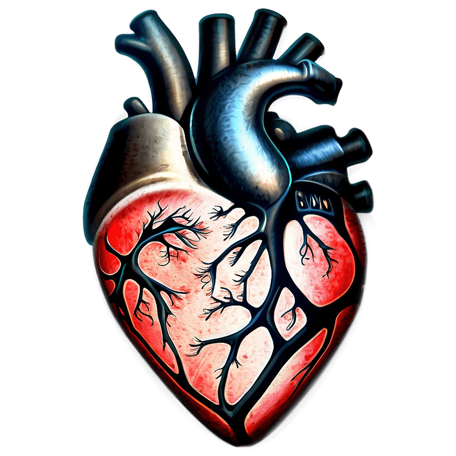 Human Heart Tattoo Design PNG 88