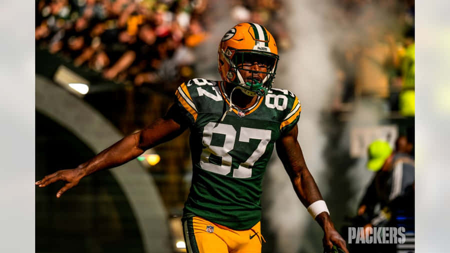 Green Bay Wide Receiver Action Shot