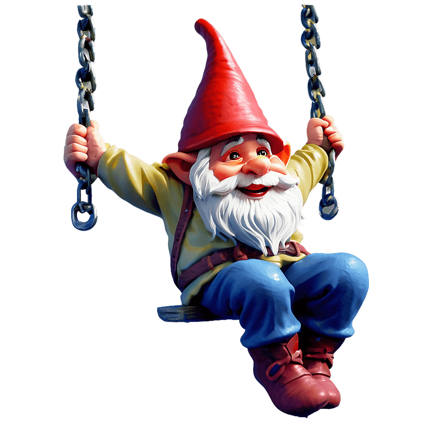 Gnome on a Swing PNG 05252024