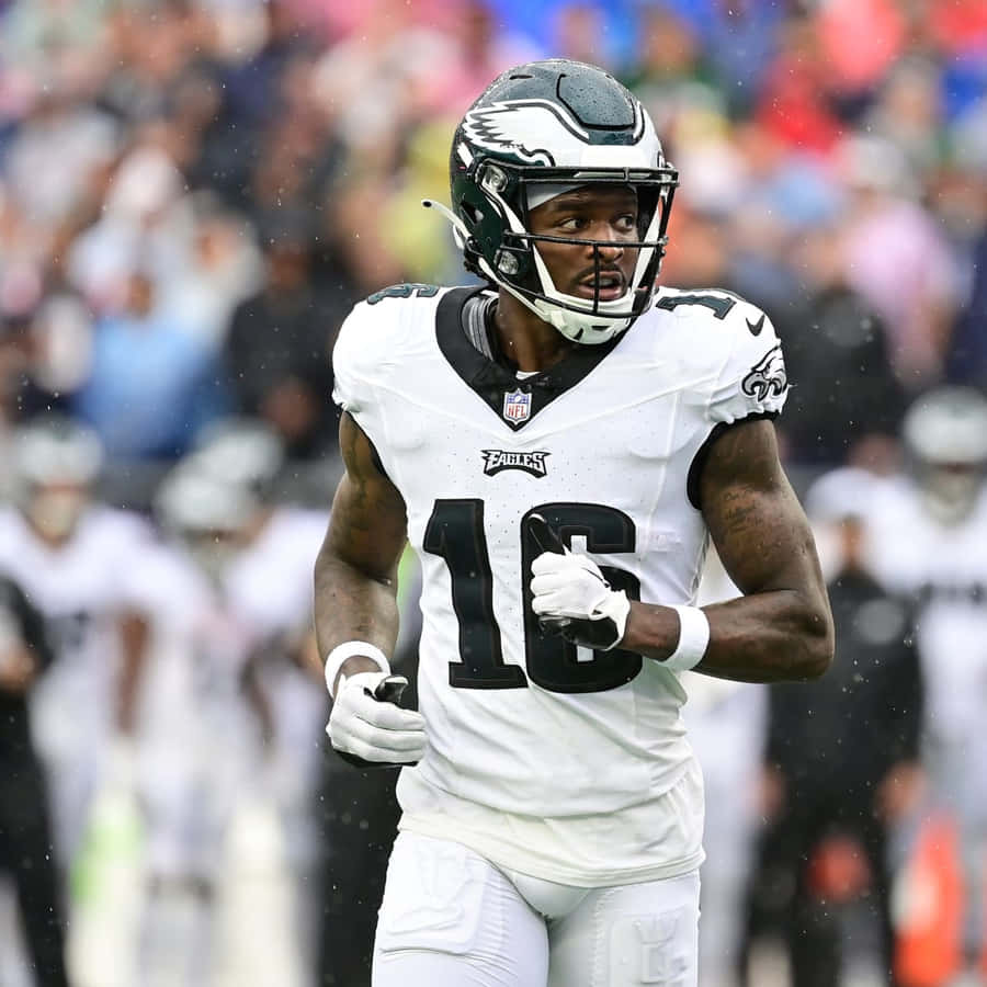 Eagles Spieler Quez Watkins Aktionsaufnahme
