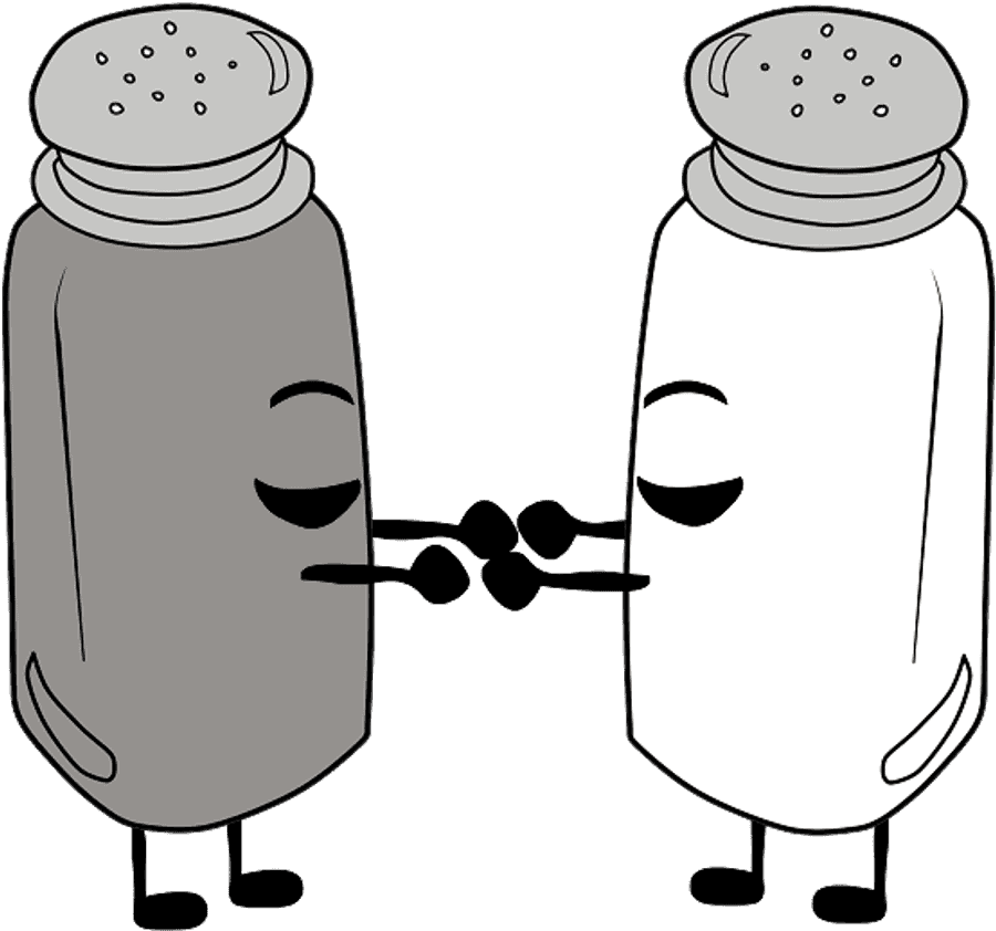 Saltand Pepper Shakers Fist Bump