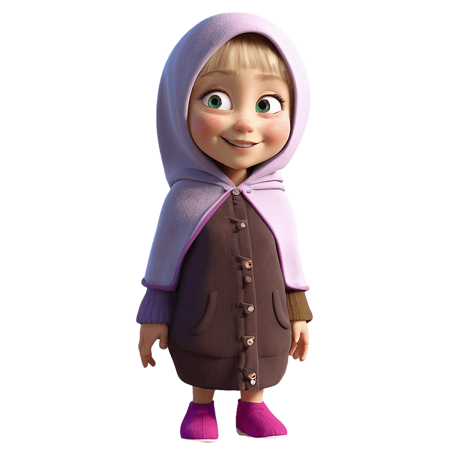 Masha Cartoon Character PNG 20