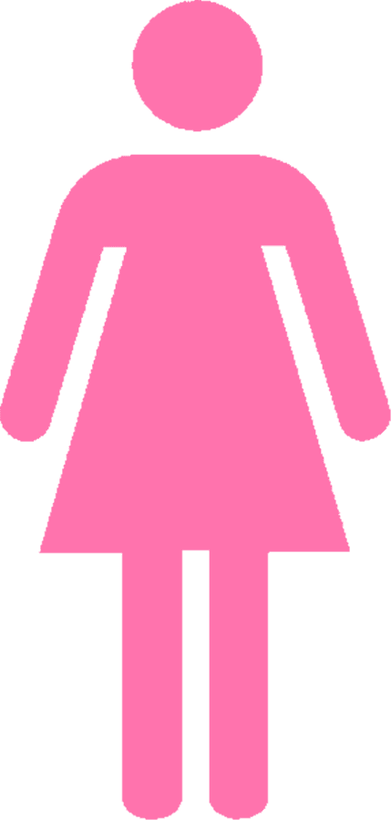 Pink Female Restroom Sign