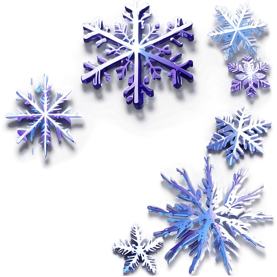 Icy Snow Flakes PNG chi93