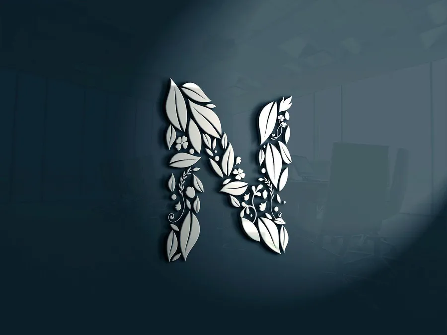 Cool N In White Leaf Pattern