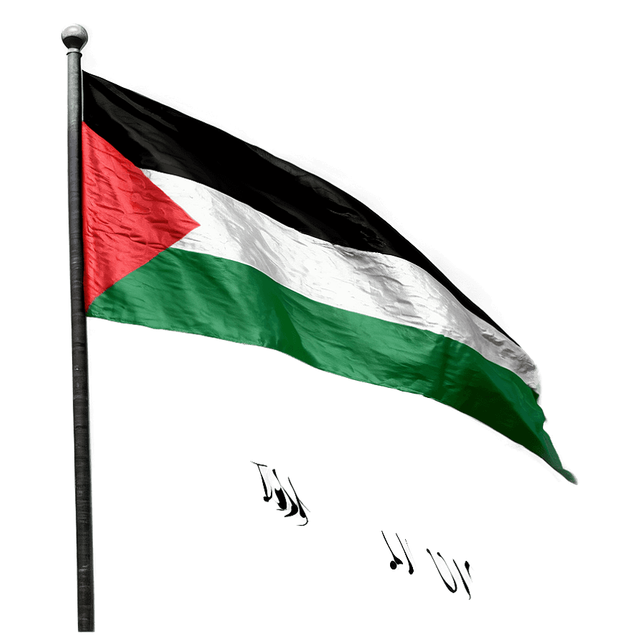 3D Palestine Flag PNG vlj