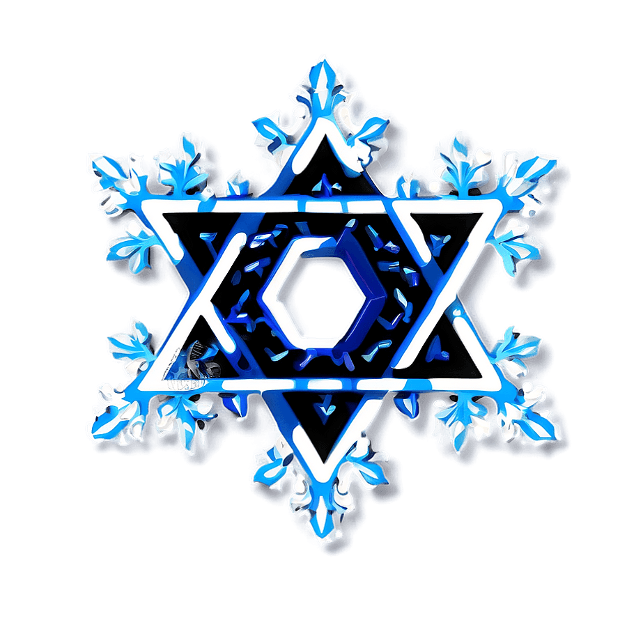 Star of David with Snowflakes PNG wri21