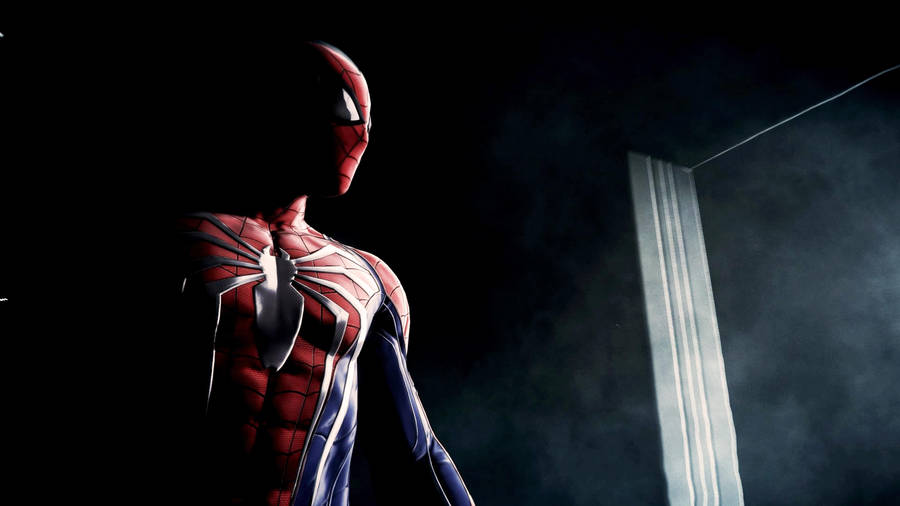 SpiderMan Ps4 i mørket.