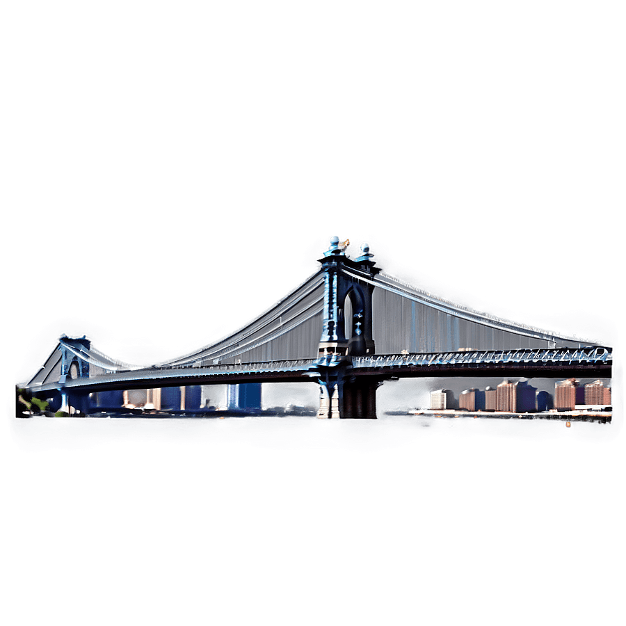 Manhattan Bridge and Skyline PNG glx