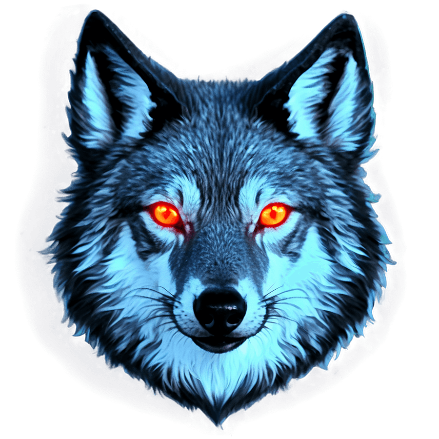 Red Glowing Wolf Eyes PNG 05262024