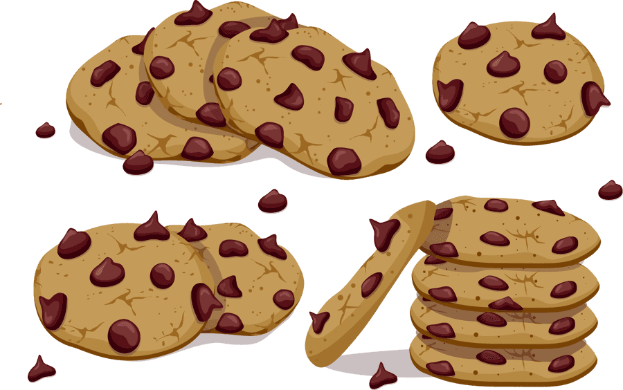 Chocolate Chip Cookie - Cookies & Milk Font, HD Png Download