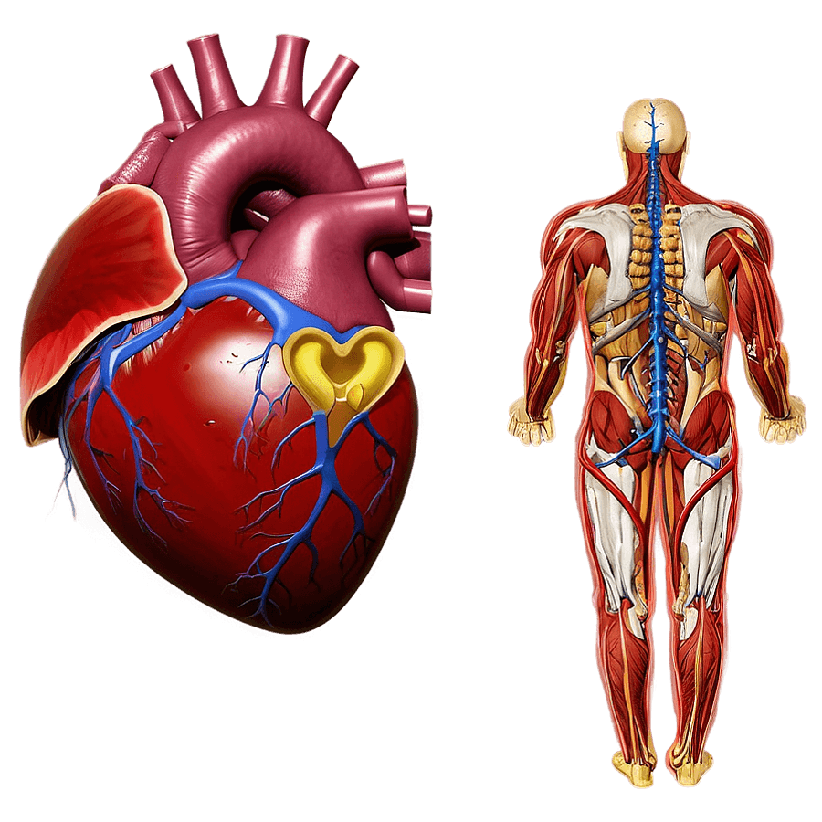 Human Heart in Body PNG 05252024