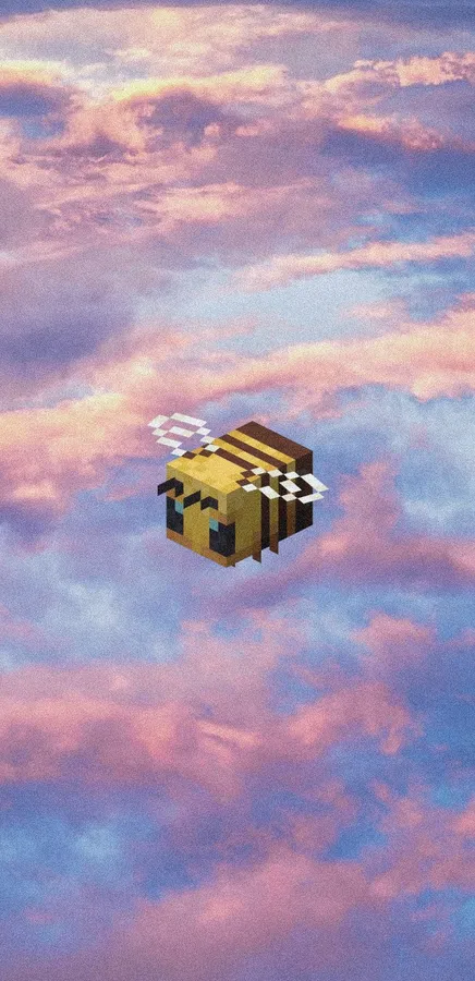 Minecraft bee aesthetic clouds wallpaper 