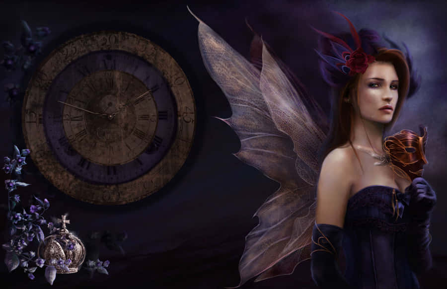 Gothic Fantasy Fee mit Zeitmessern