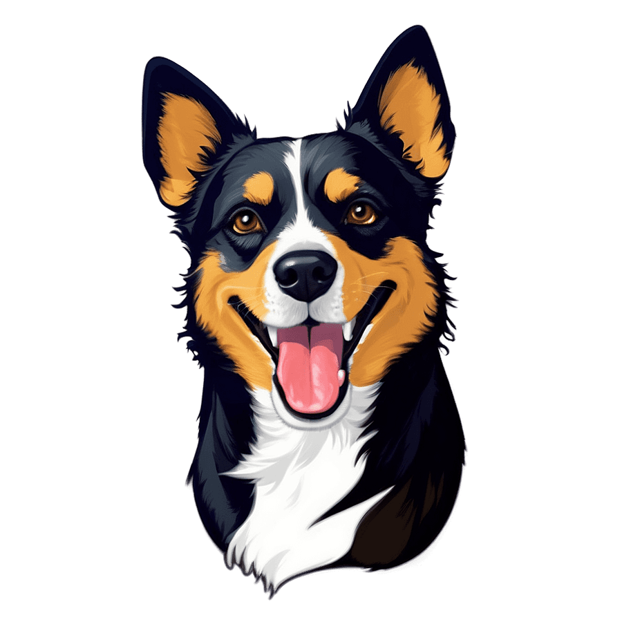 Dog Head Caricature PNG 43