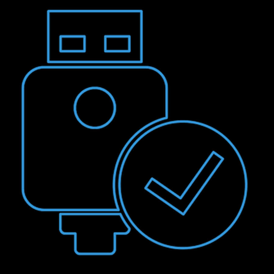U S B Flash Drive Checkmark Icon