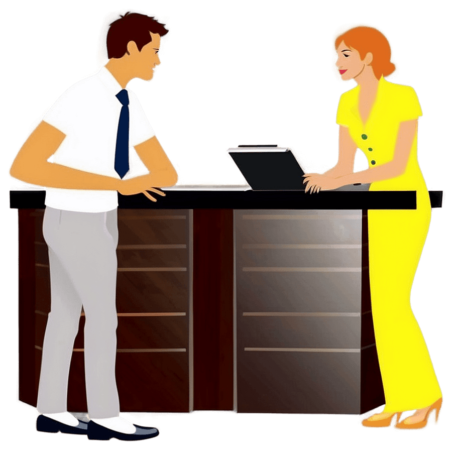 Receptionist and Customer PNG ged67