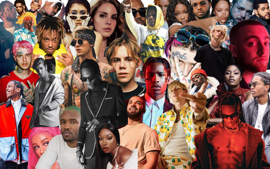 Moderne Rap Kunstnere Collage