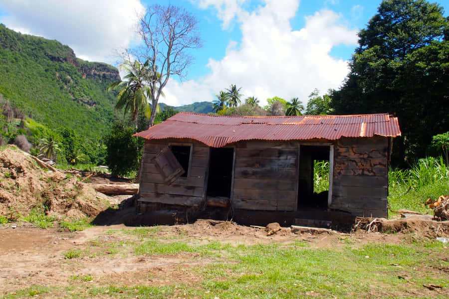 Macoucherie Slave Huts Front View