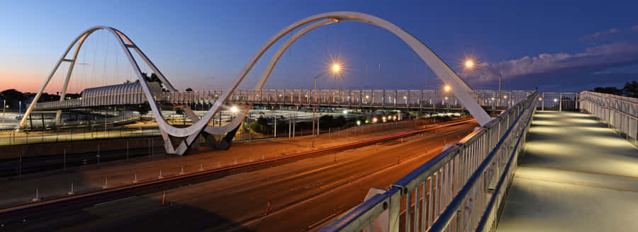 Mandurah Brücke Dämmerung Panorama