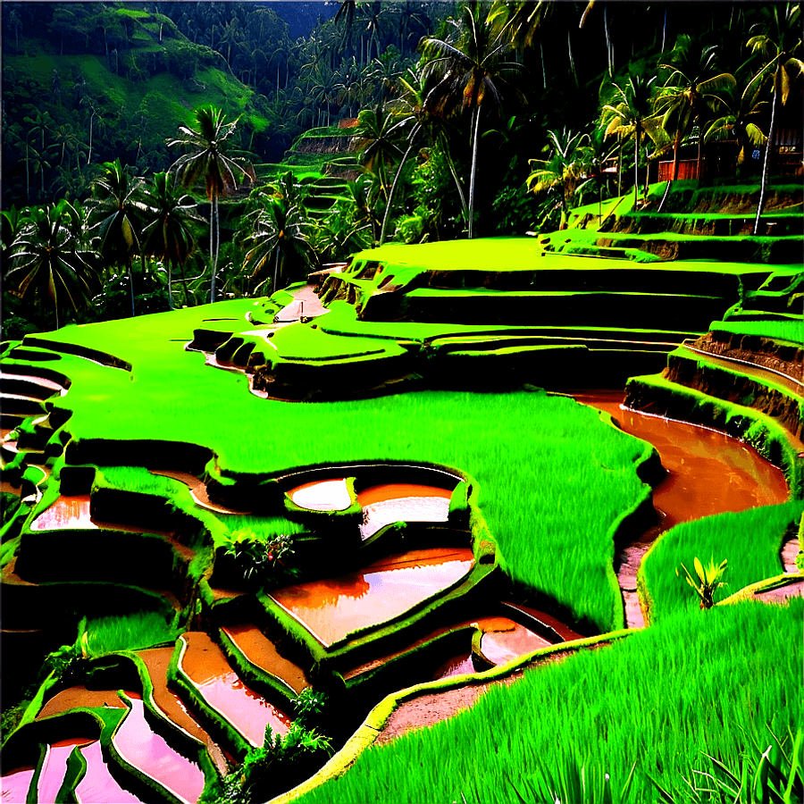 Tegallalang Rice Terraces Bali PNG aqs76
