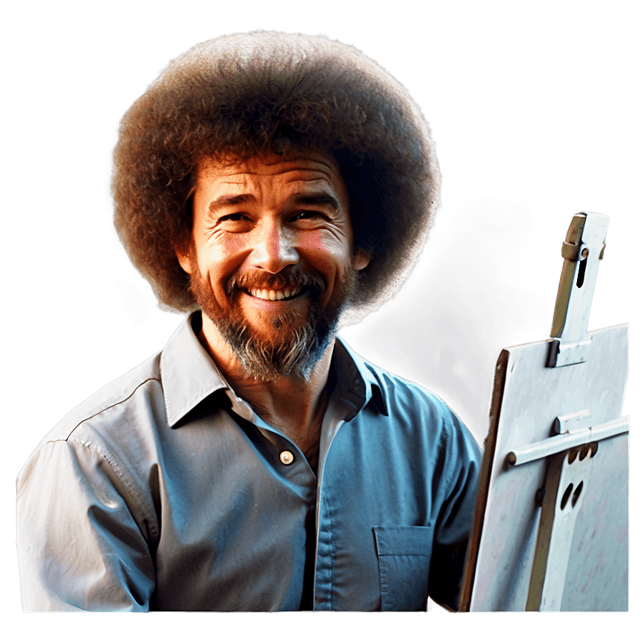 Bob Ross Joyful Painting PNG hpq