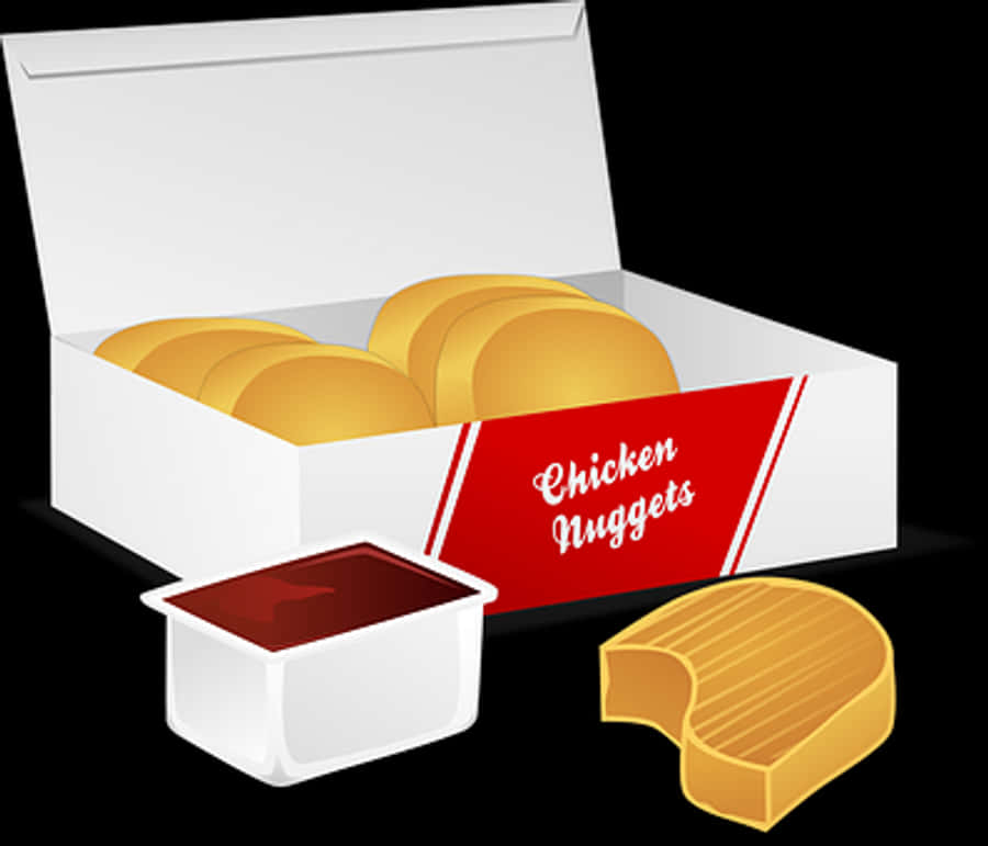 Chicken Nuggets Boxwith Dipping Sauce