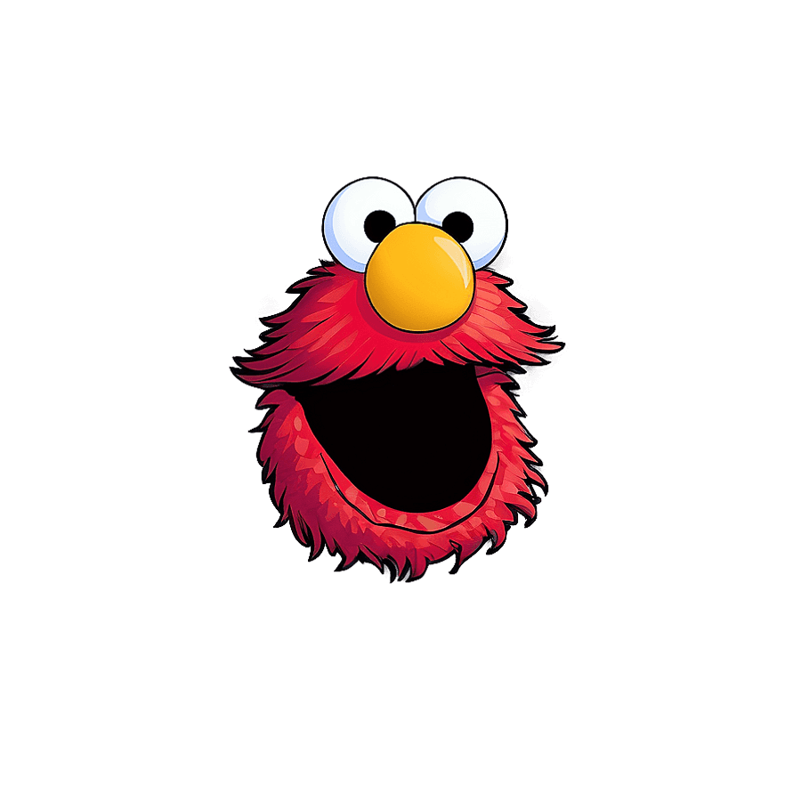 Creative Elmo Head Design PNG 28