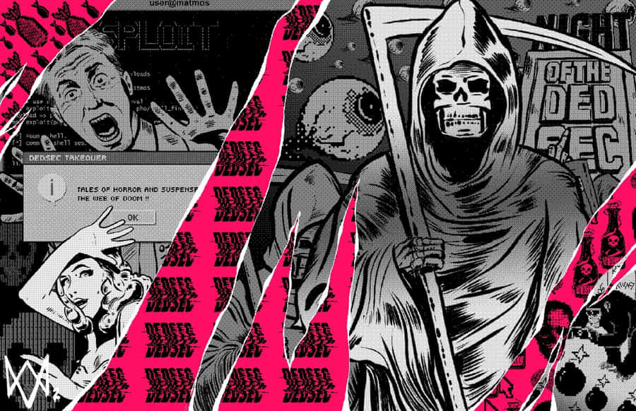 Arte Estilo Quadrinhos de Terror Dedsec