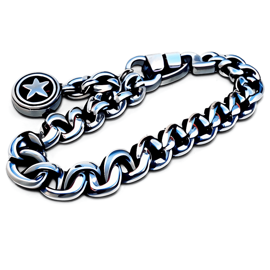 Silver Chain with Charms PNG 05252024