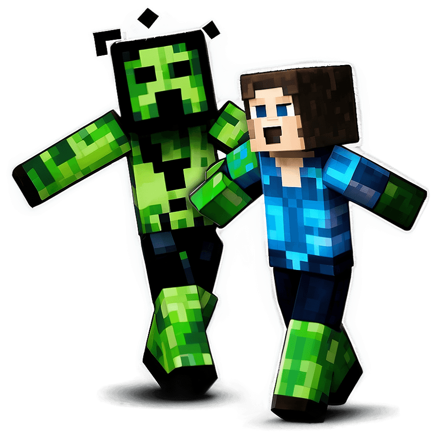 Dancing Minecraft Creeper PNG 05232024