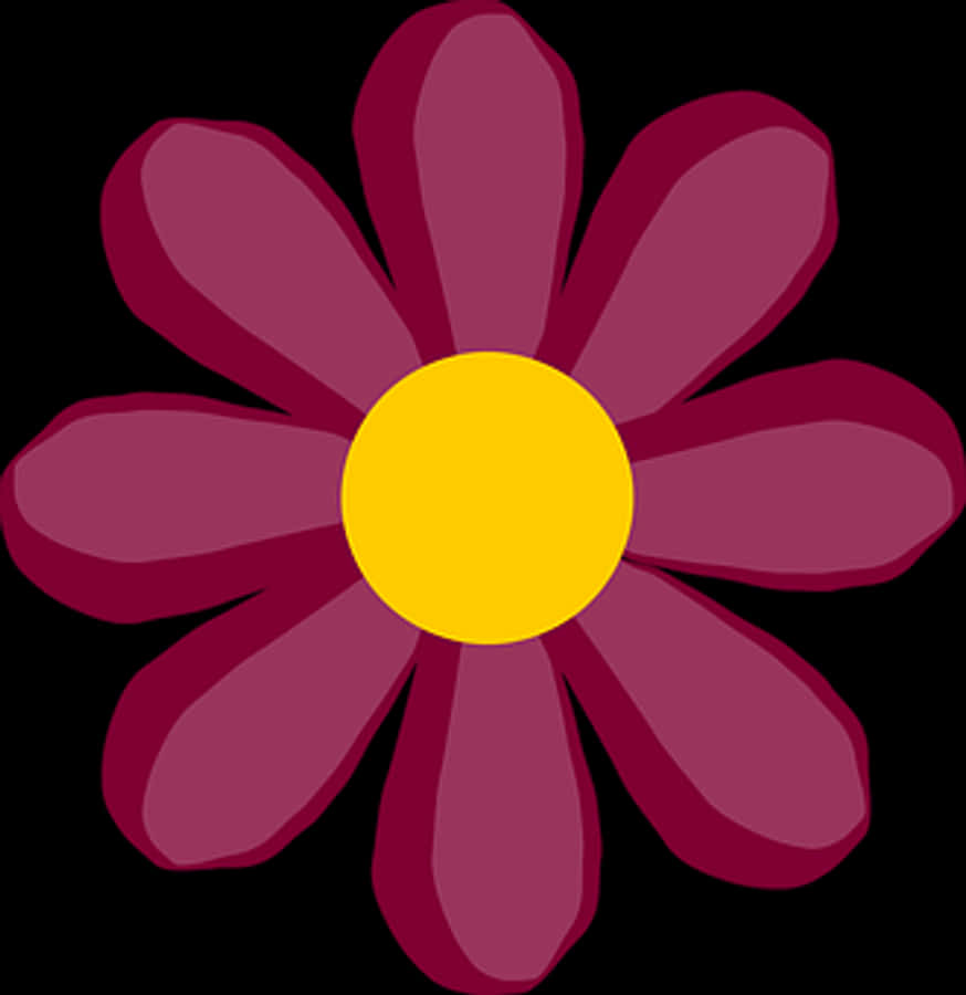 Stylized Red Flower Illustration