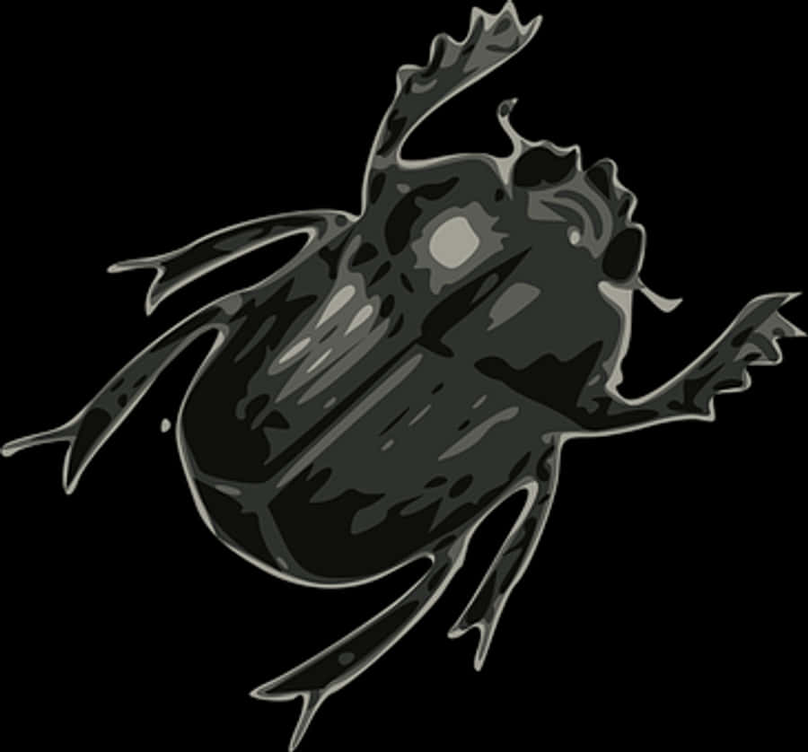 Dark Stylized Beetle Illustration