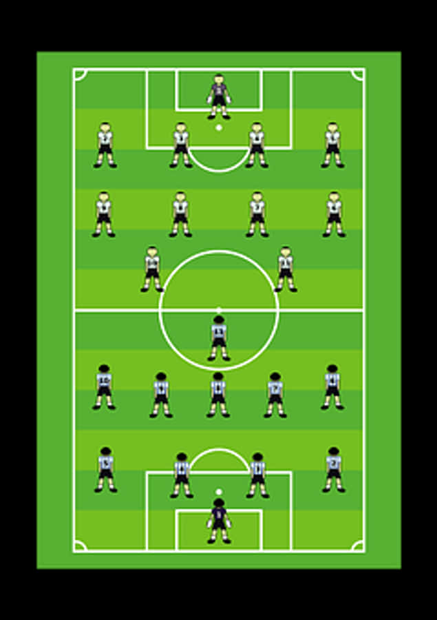 Soccer Formation442 Illustration
