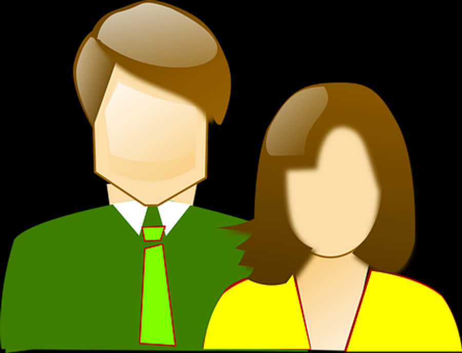 Cartoon Couple Portrait