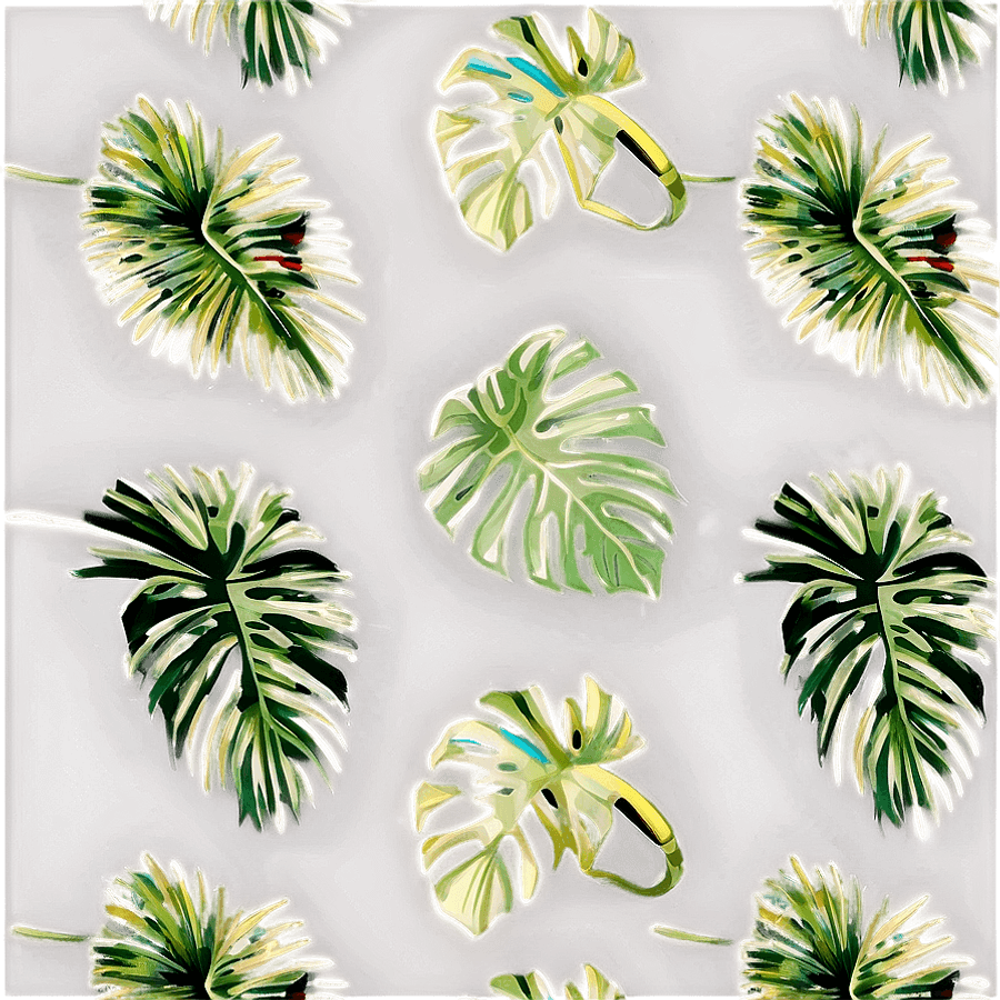 Tropical Leaves Pattern PNG hon