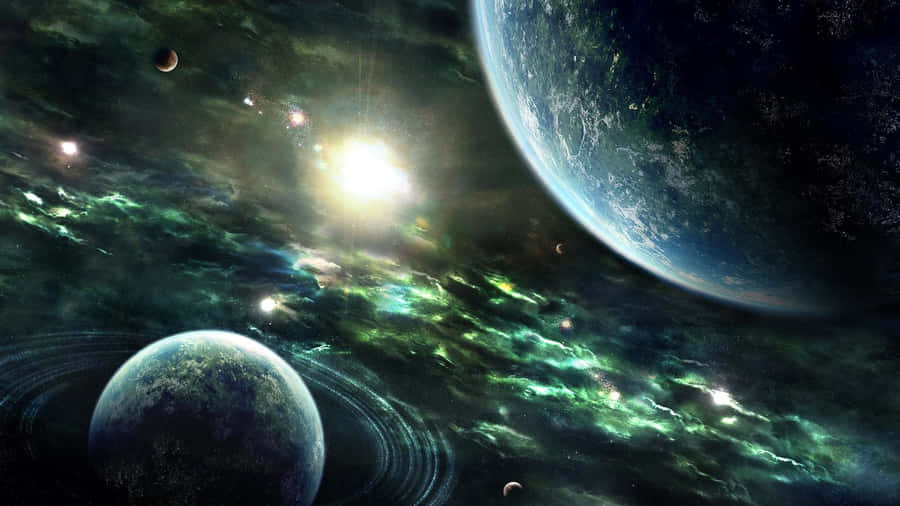 TrippySpace 1920 x 1080 tapet.