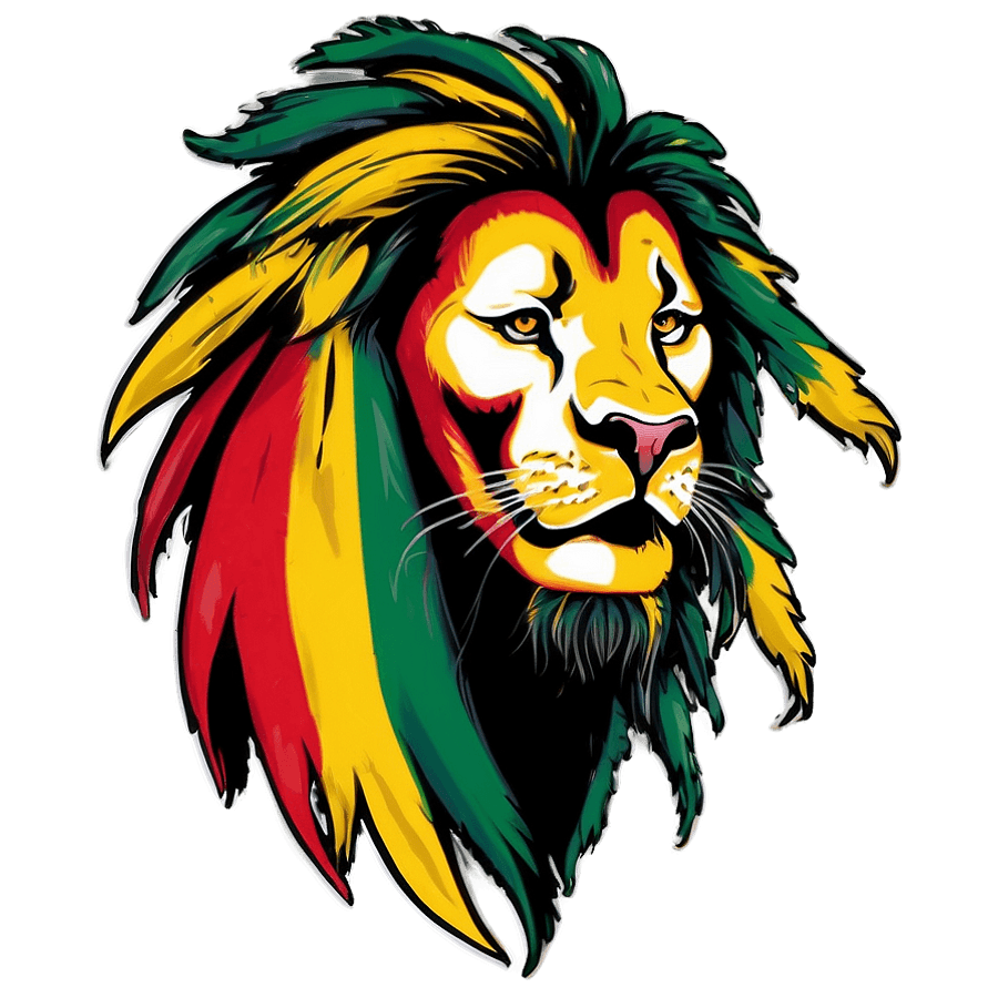 Rasta Lion Graffiti Art PNG 06292024