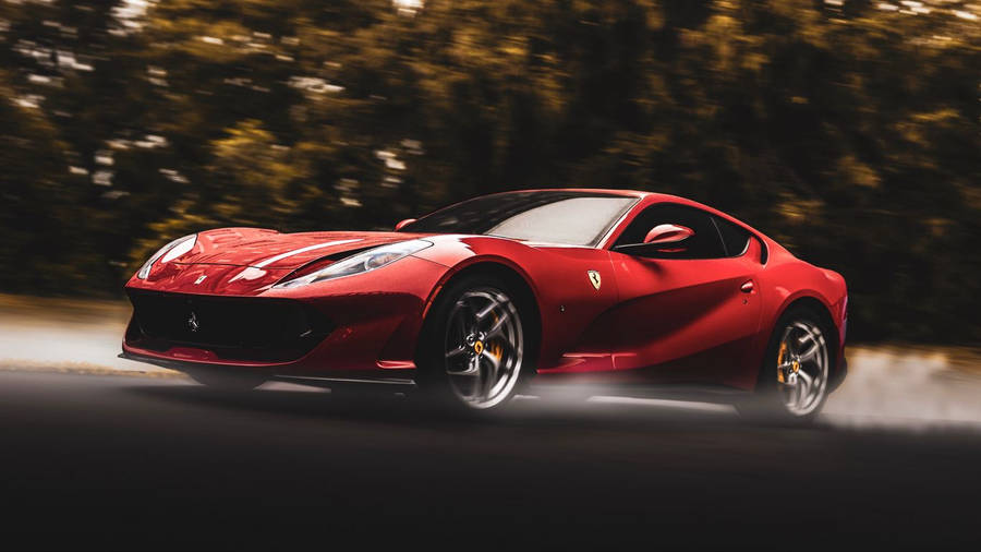 Download 812 Superfast 1366x768 Ferrari Hd Wallpaper | Wallpapers.com