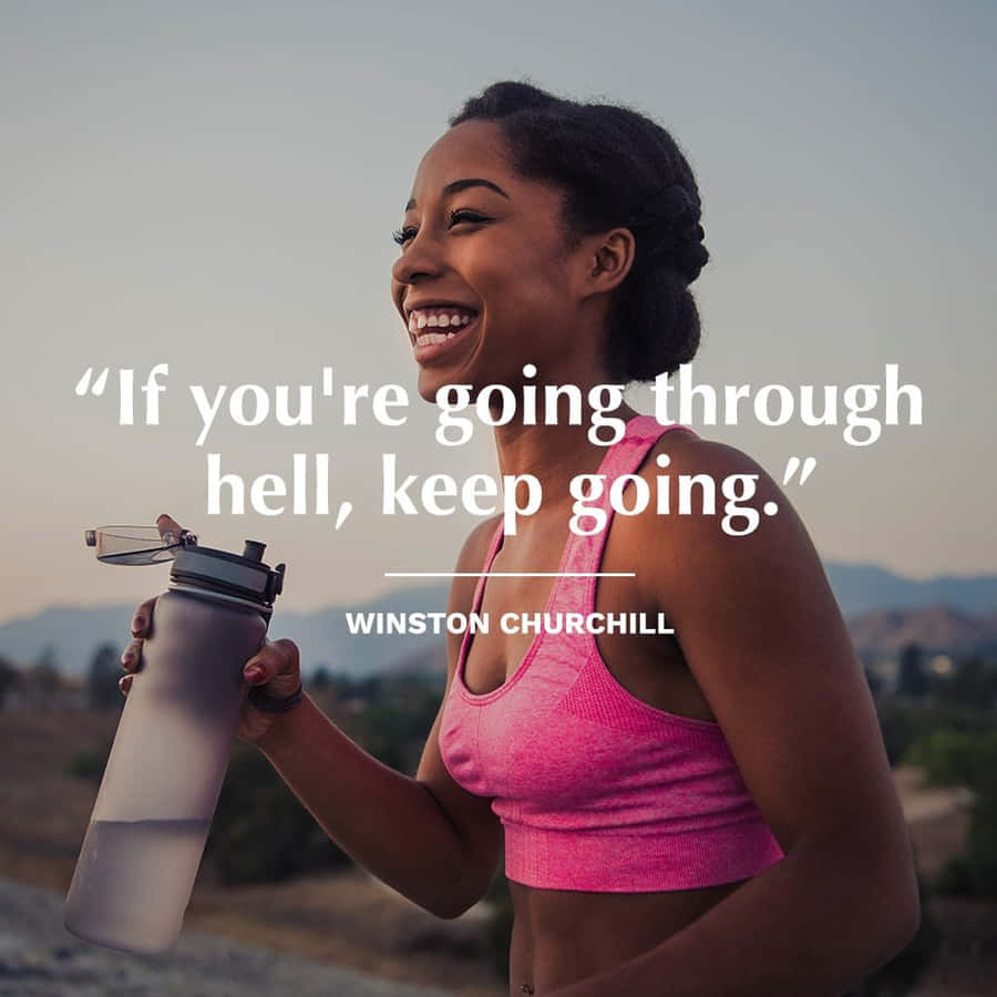 Citação Inspiradora Continue Indo Motivação Fitness
