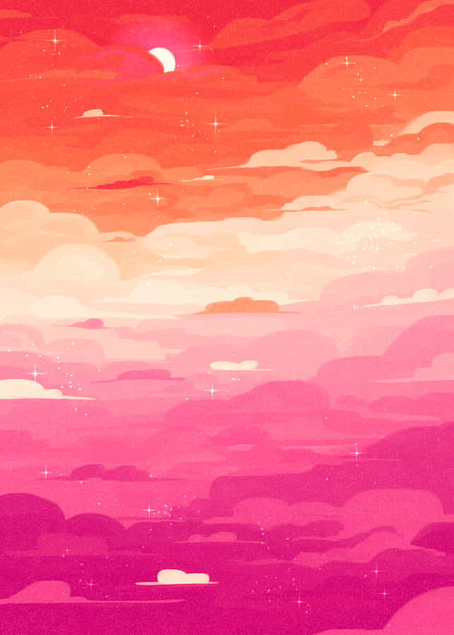 Arte de Nuvens Rosadas Sonhadoras