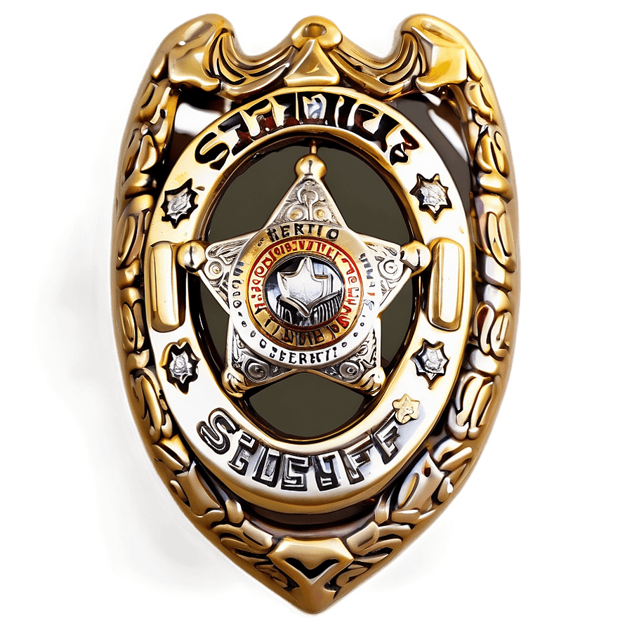 Classic Sheriff Badge PNG 33
