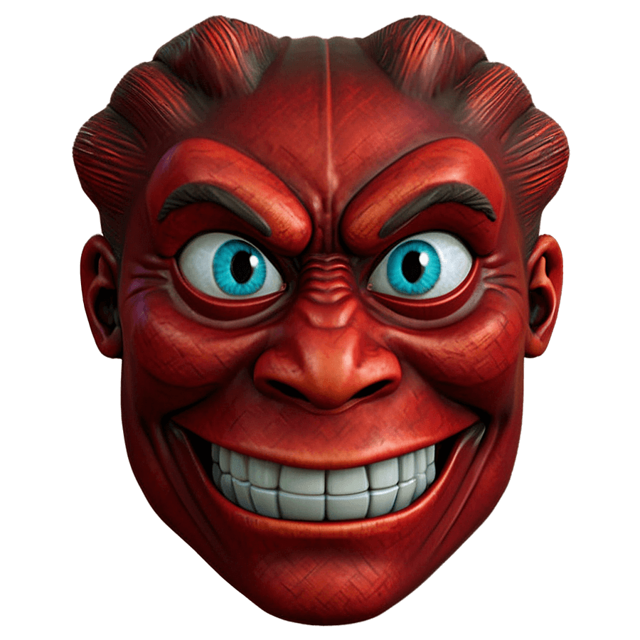 Red Demon Emoji PNG mlv27